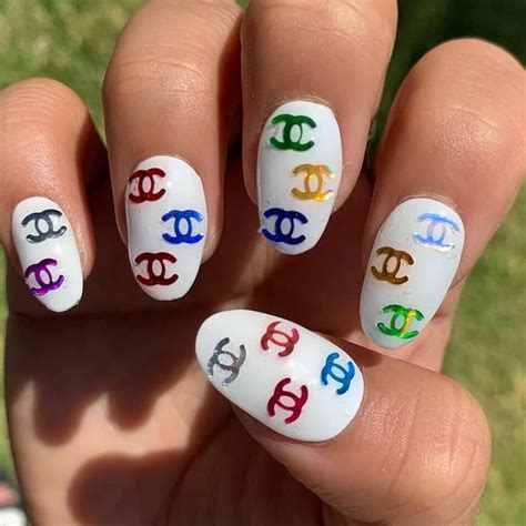 chanel dripping nail design|chanel nail design ideas.